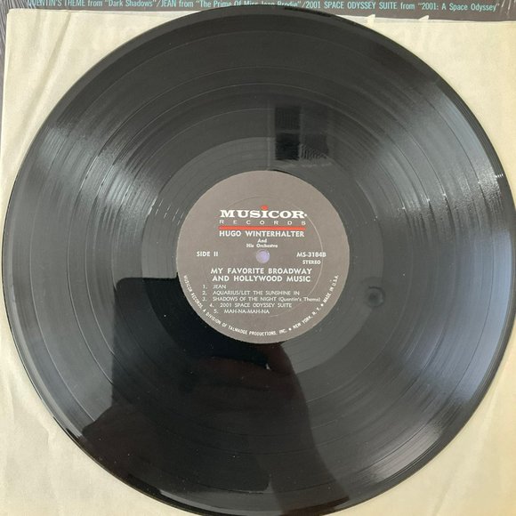 Hugo Winterhalter: My Favorite Broadway & Hollywood Music Vintage Vinyl Record - Picture 7 of 9